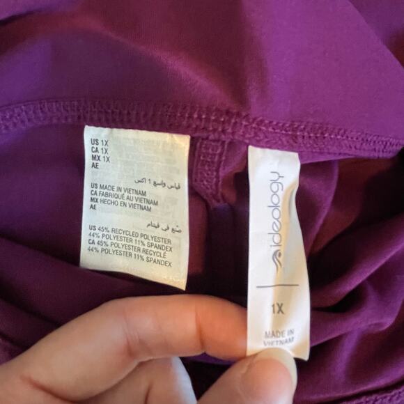 ID Ideology Perfect Plum Maternity Ankle Leggings NWT Plus Size 1X - Picture 7 of 7